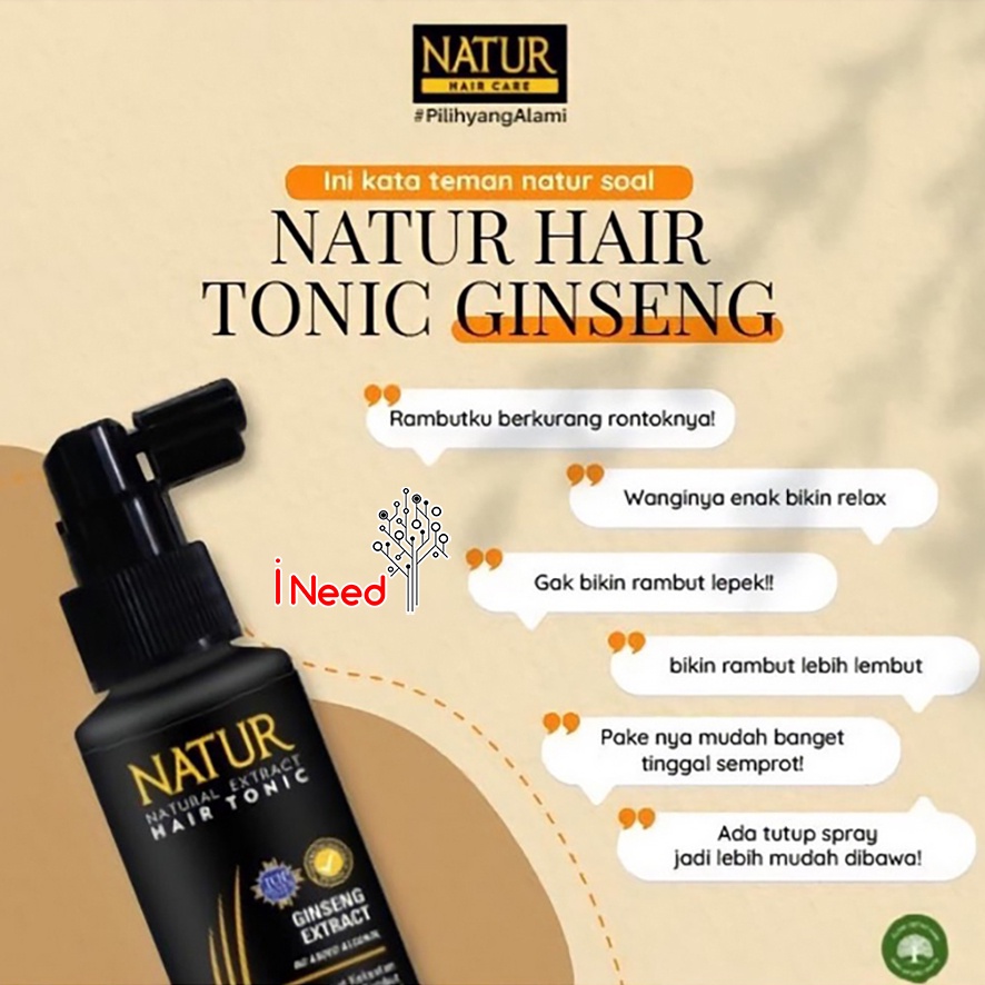 (INEED) NATUR Natural Extract Hair Tonic Aloe Vera Extract | Ginseng Extract - 50ml / 90ml