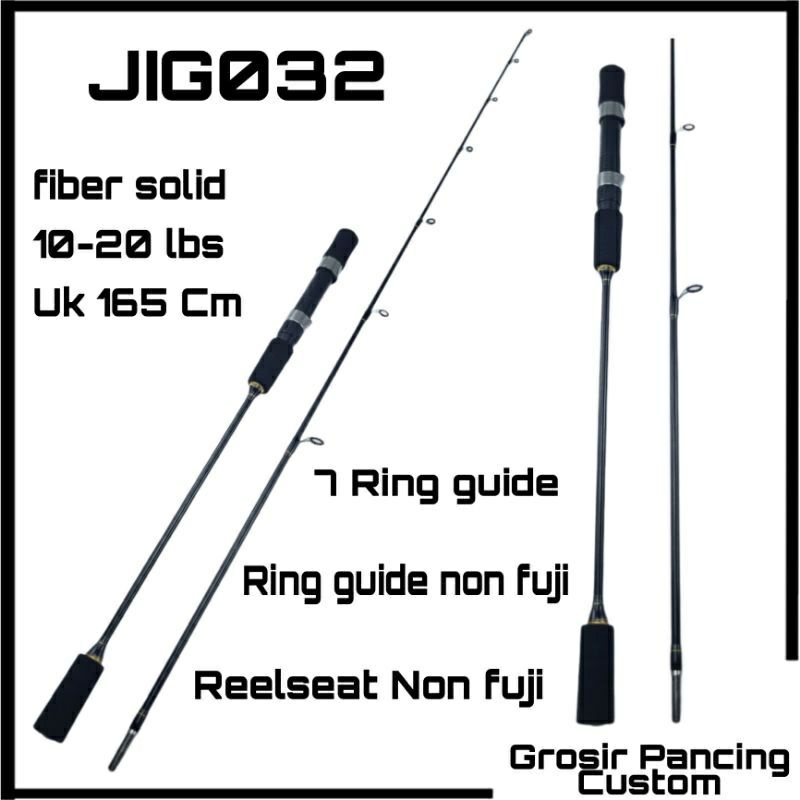 joran pancing jigging laut ajiro fighter fiber solid 150 165 180 198 cm murah kuat