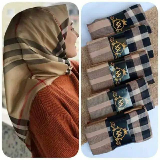 PROMO HIJAB SEGI EMPAT BURBERRY KERUDUNG SQUARE TERBARU