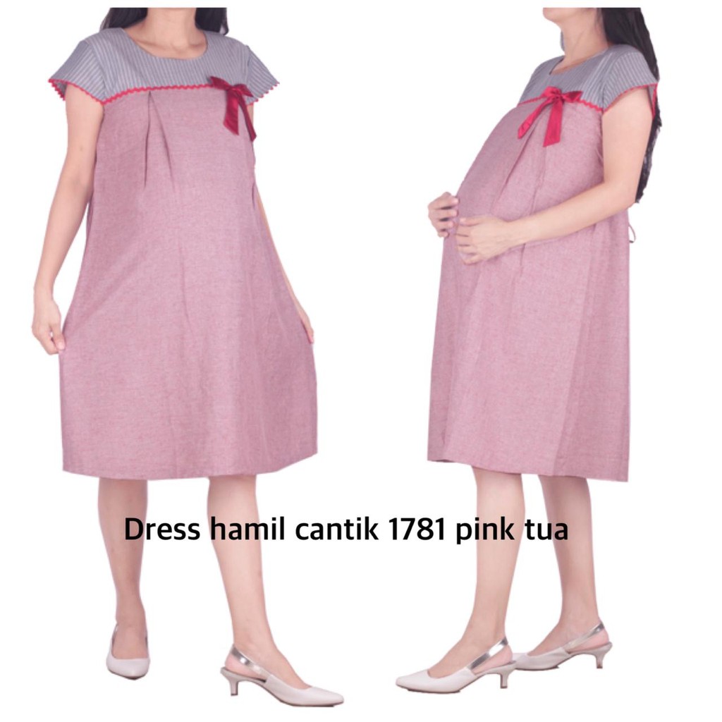 Dress Hamil Nyaman Nh 1781 Bajuhamil Baju Hamil Shopee Indonesia