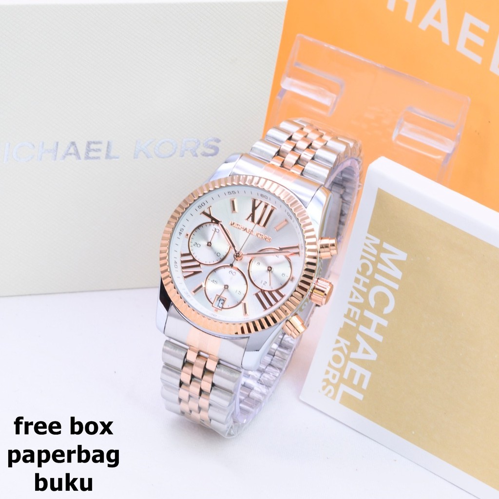 JAM TANGAN WANITA/JAM TANGAN CEWEK/JAM TANGAN MURAH  MK FREE 1PCS JAM RANDOM JJ88791