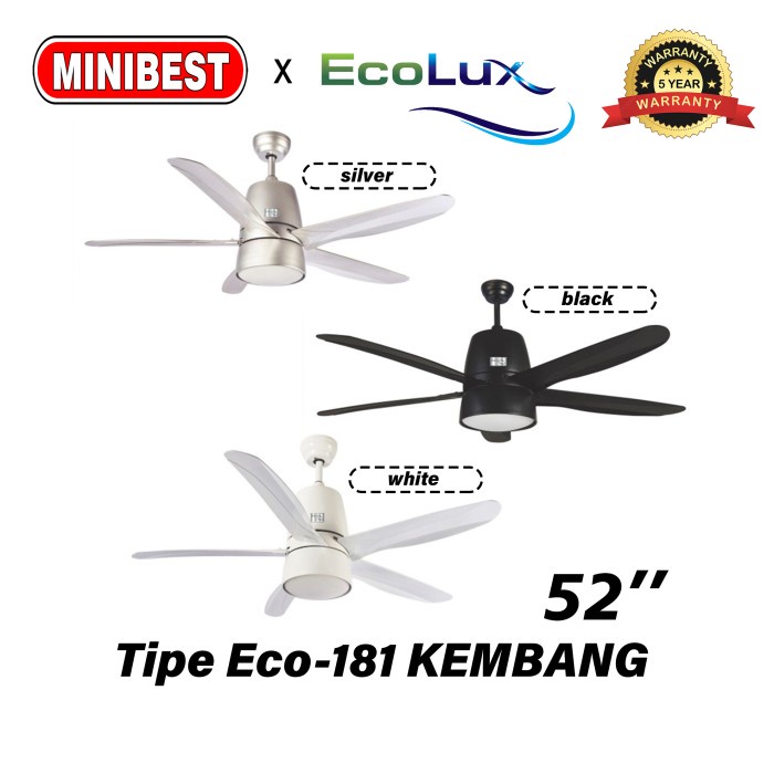 MB Kipas Angin Lampu Gantung plafon Ecolux tipe Eco-020 KUSUMA