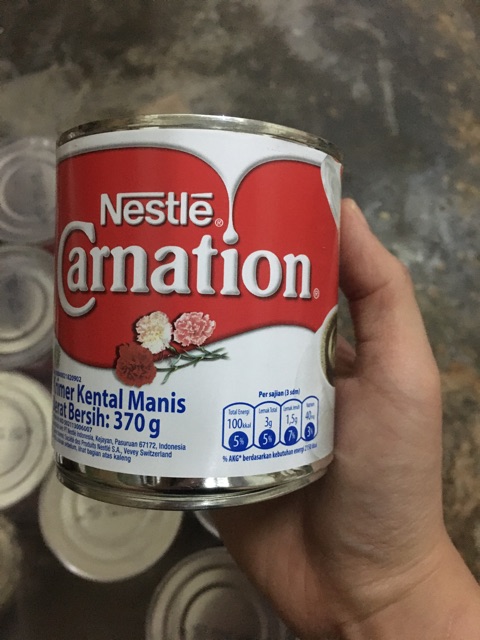 Susu Kental Manis Carnation 370g / Nestle carnation kaleng / SKM Putih susu kental manis