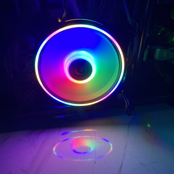 Fan Casing XBT GALAXY RGB Auto/ Fan Casing 12CM Double RING LED - Fan Case XB-117