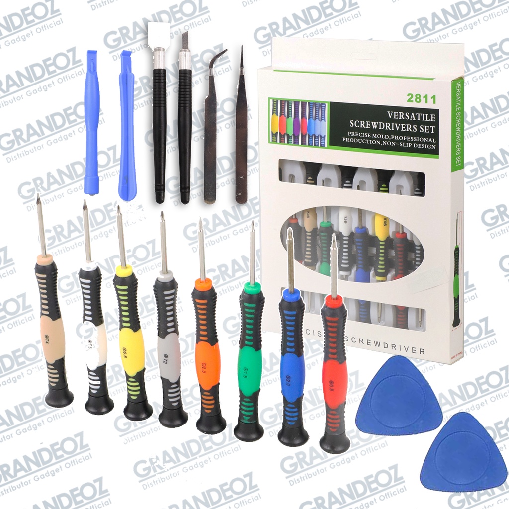 POWER Obeng Set 16 in 1 Reparasi Kembang Torx Smartphone Handphone XBOX PS5 PC KOMPUTER Elektronik P