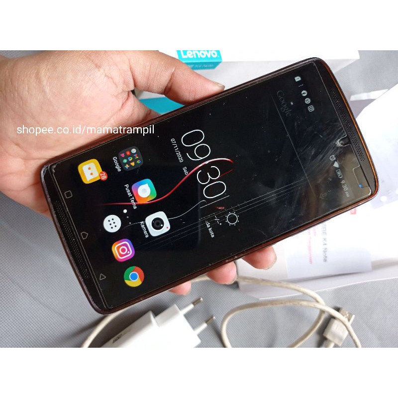 Handphone Second Lenovo Vibe K4 Note Hitam / Black Bonus VR