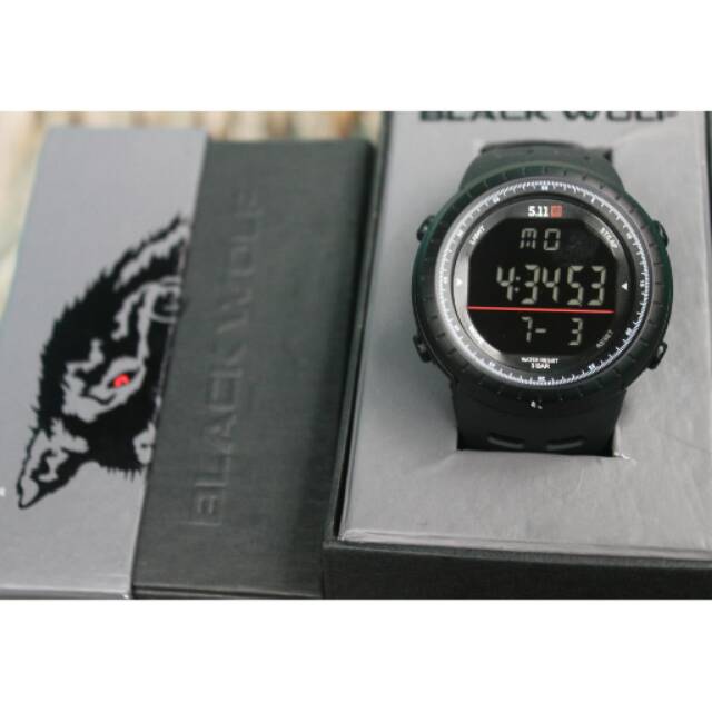 Jam Tangan Tactical 5.11 Tactical Series Black Wolf