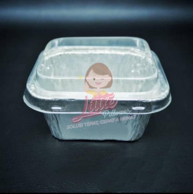 (BX350 + TUTUP) Wadah aluminium foil BX350+TUTUP - Tray kue panggang - Tray aluminium cup