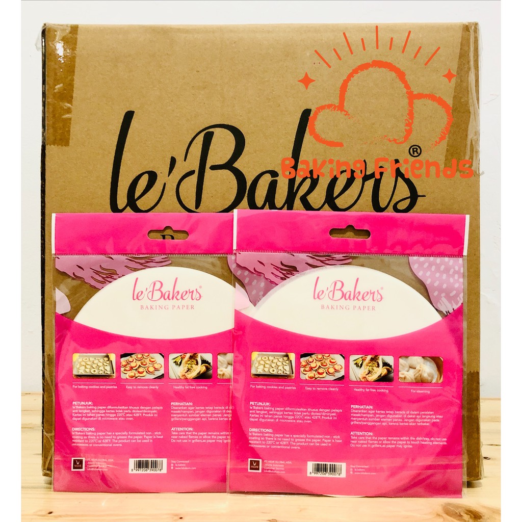 LE BAKERS BAKING PAPER ROUND 16CM/KERTAS BAKING LOYANG BULAT 16 CM