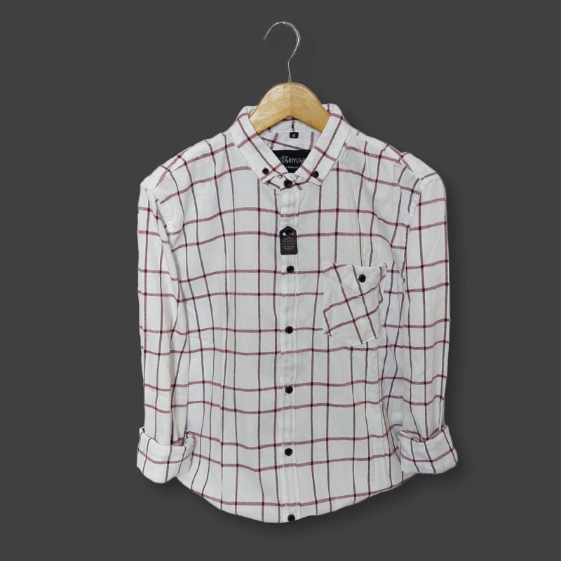 KEMEJA FLANEL 100% ORIGINAL PREMIUM kemeja flanel pria wanita lengan panjang distro  kemeja eghty ei