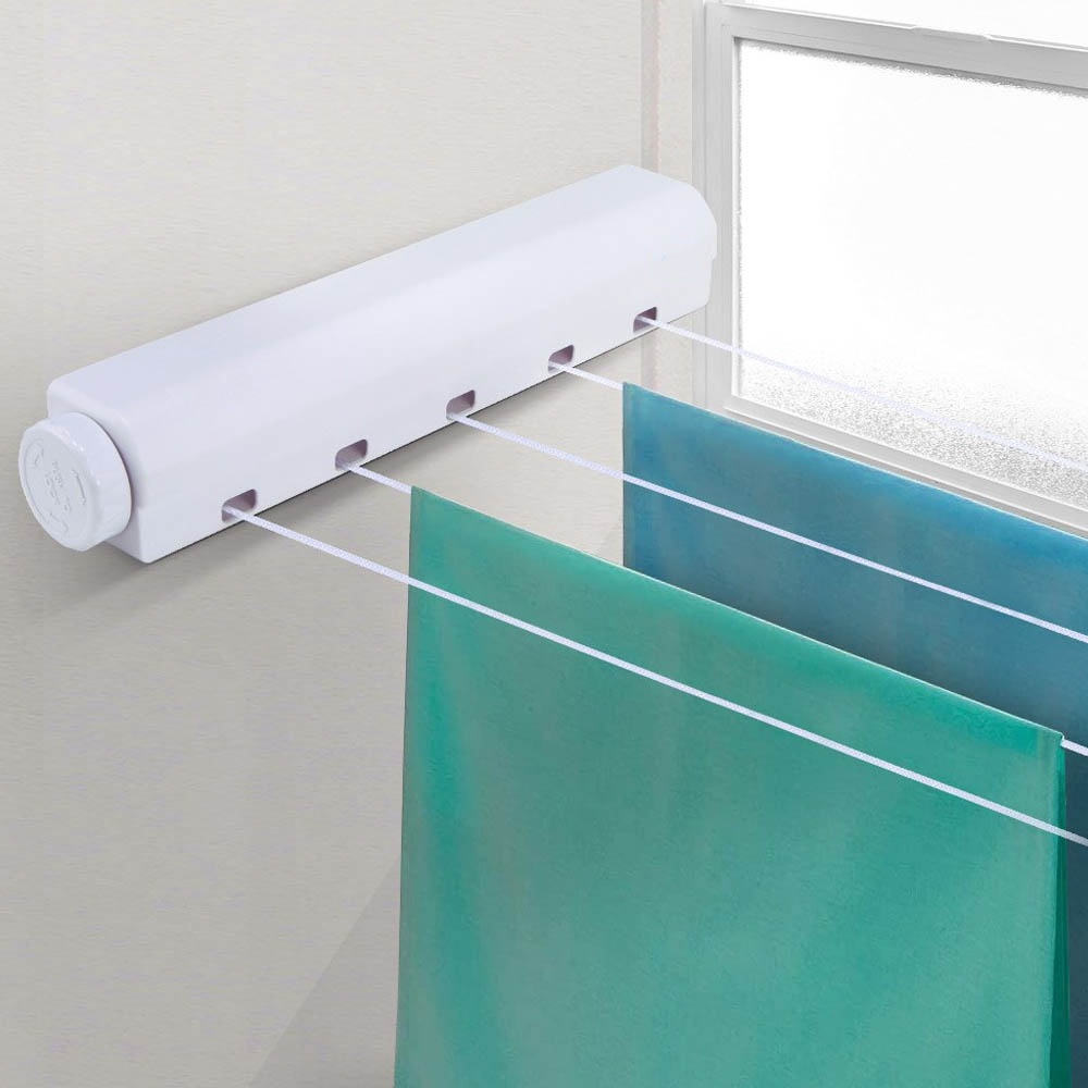 Multifunctional Clothes Hanger Bisa Di Lipat Dan Di Panjangkan Jemuran Otomatis Praktis Dengan 5 Tali J105 RANDOM