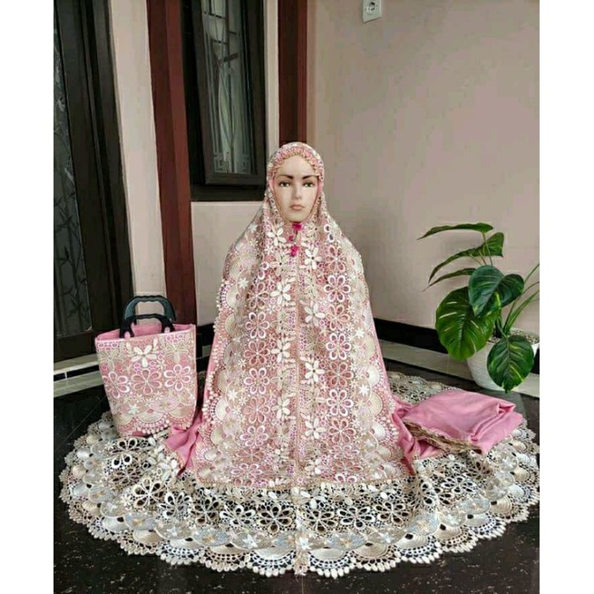 COD MUKENA KEJORA 2 TONE MUKENA TANPA SWAROSKI HANTARAN JUMBO SIZE  TAS RENDA 2 TONE FASHION WANITA MUSLIMAH