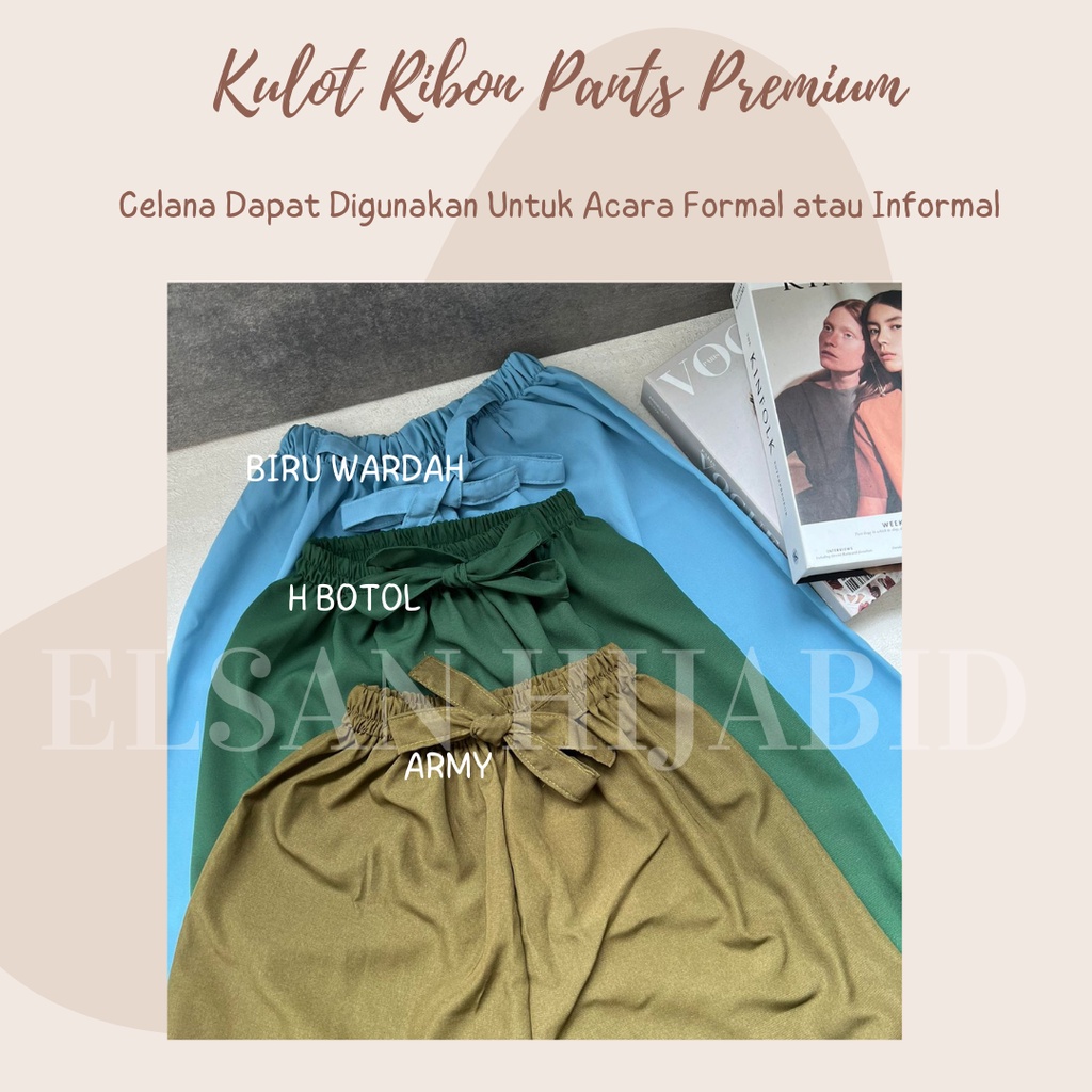 KULOT RIBON PANTS PREMIUM/ CELANA KULOT / KULIT WOLFIS