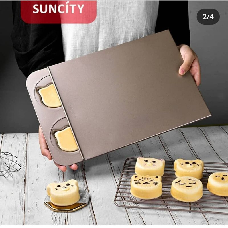 Loyang Suncity Cake Pan With Cover / Loyang Marmer Karakter / Loyang Suncity Import / Loyang Bolu