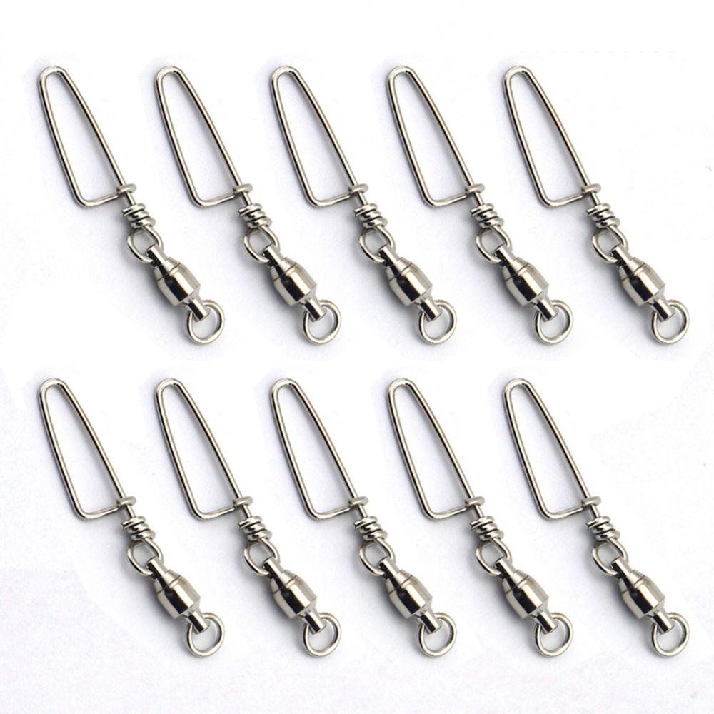 Suyo 5/10pcs Konektor Snap Pancing Dengan Pin Cincin Padat Baru Ukuran0# Kepada8# Ball Heavy Duty