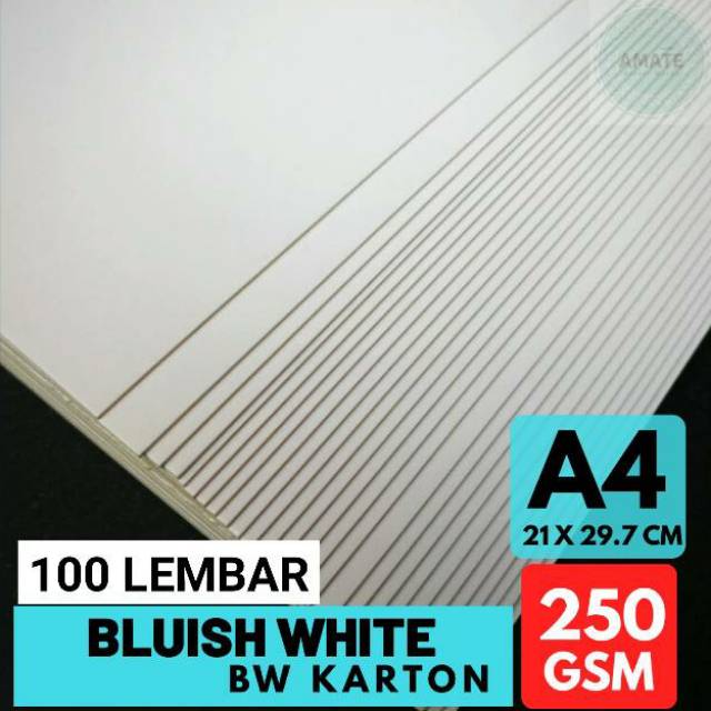 Jual Kertas Bluish White 250gr A4 Karton Isi 100 Lembar Indonesia