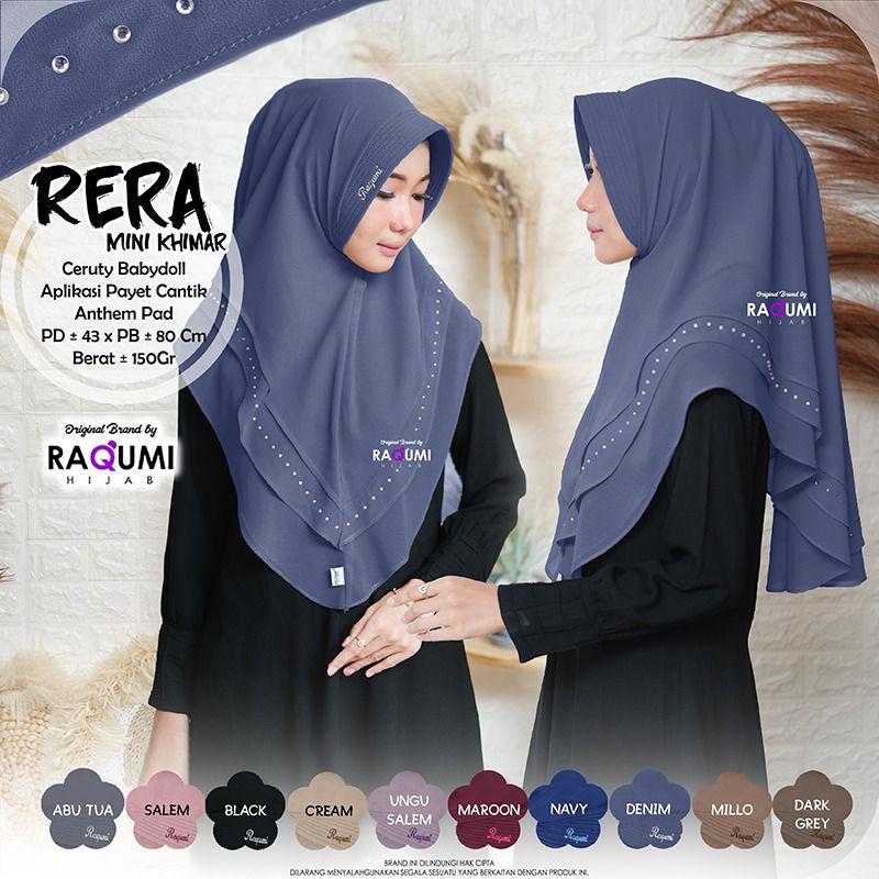 Rera Mini Khimar Original Brand by Raqumi Hijab