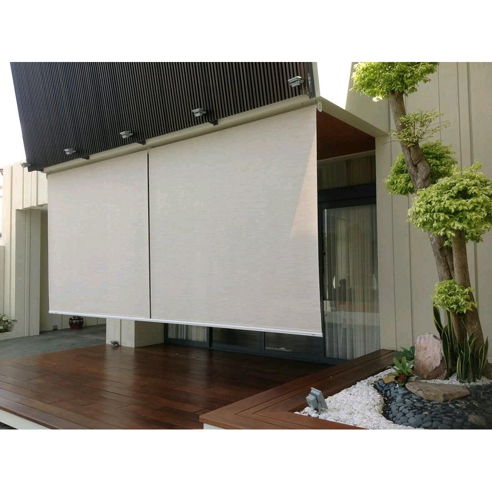 Tirai Gulung Outdoor - Tahan Hujan Dan Panas Diskon