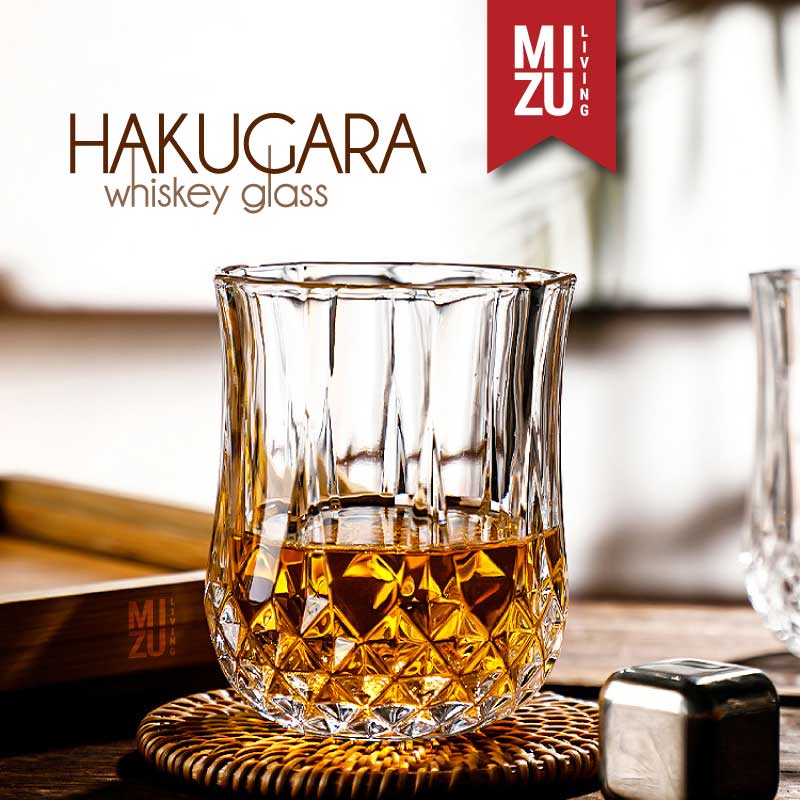 MIZU HAKUGARA Whiskey Glass Gelas Kaca Whisky On The Rocks Gelas Air Minum