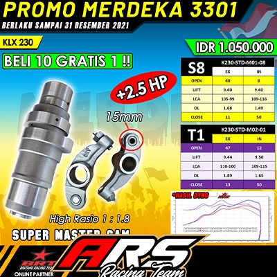 NOKEN AS BRT KLX 230 - MASTER CAM BRT KLX 230 - TYPE S8 & T1