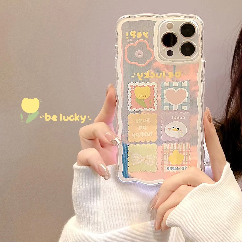 Soft Case Tpu Transparan Motif Kartun Lucu 13 13pro 13prm Untuk iPhone 11 7Plus 8Plus Xr XS 13 12pro Max