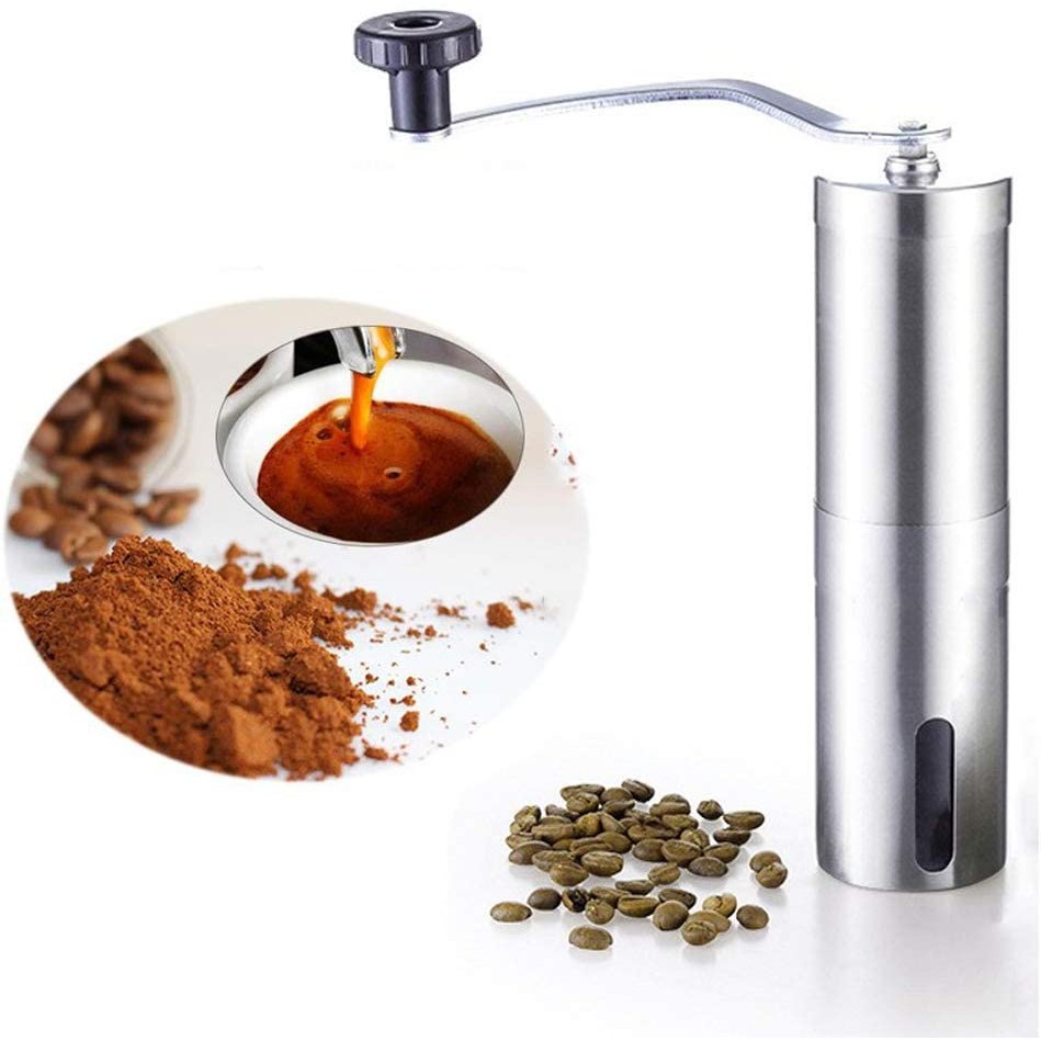 (COD) Penggiling Kopi Manual Hand Grinder Stainless Steel Coffee Maker dan Bumbu Dapur