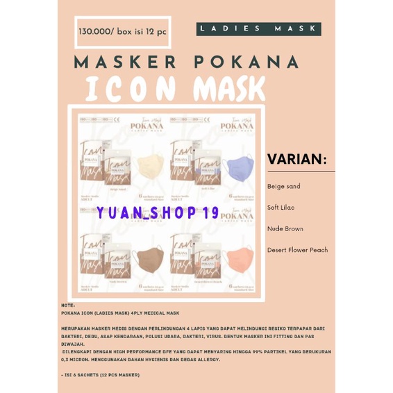 Pokana ICON (ladies mask) isi 12 pc
