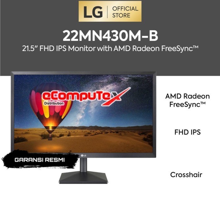 MONITOR LG 21.5&quot; 22MN430M - B / 22MN430 IPS FULL HD 21.5 &quot; 22 INCH - GARANSI RESMI