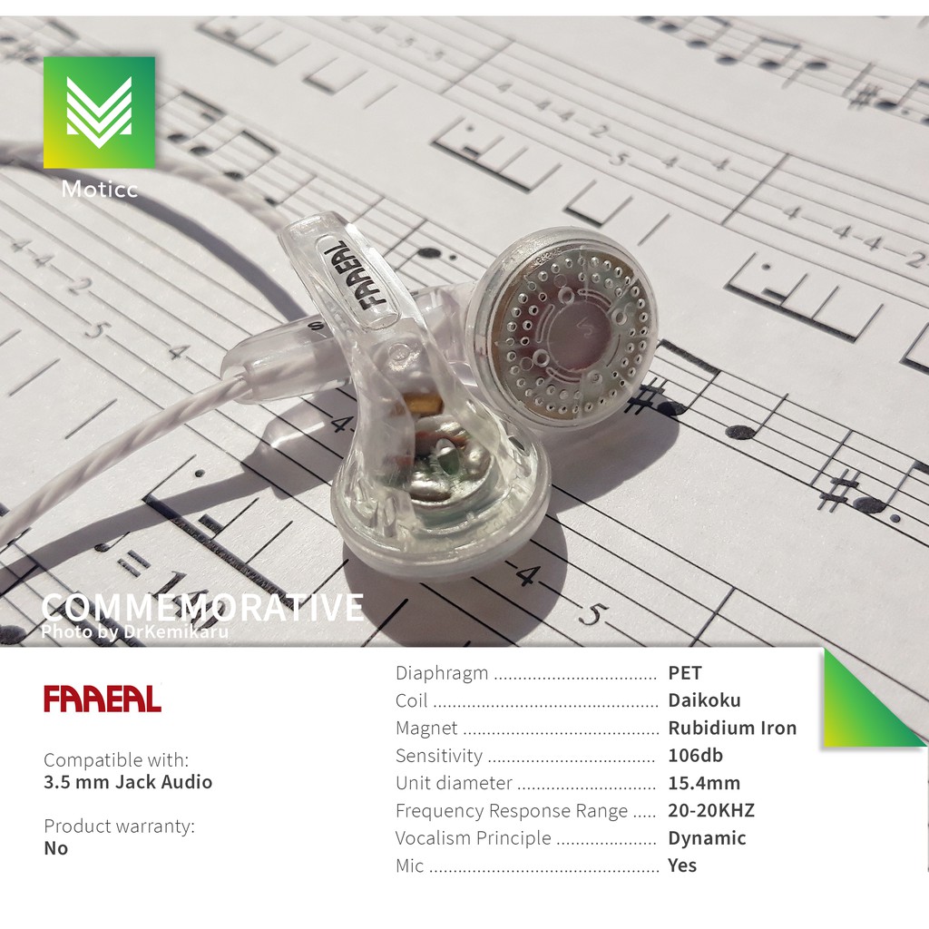 FAAEAL Iris Commemorative Edition with Mic 32 Ohms Earbud FAREAL