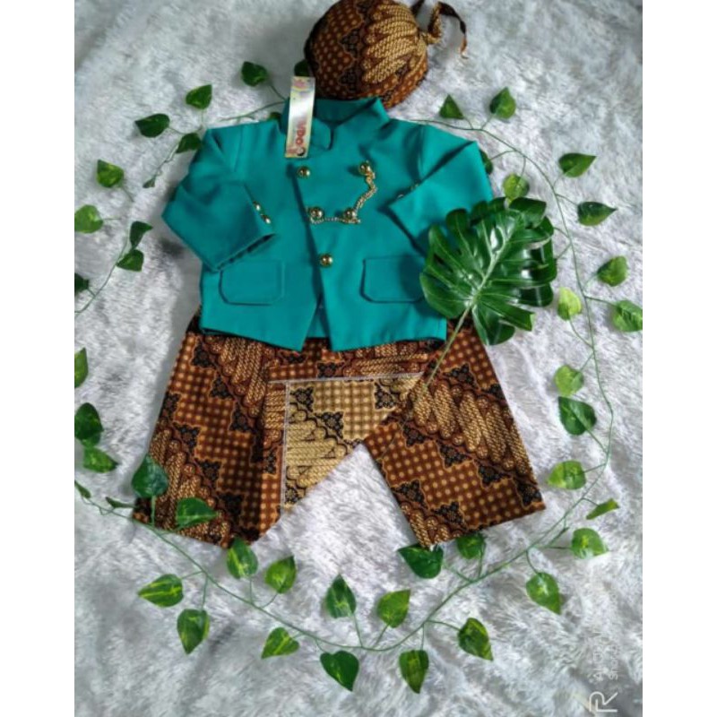 beskap basofi/baju dalang real pict GRATIS Blangkon