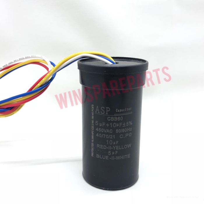 mke.5dc Kapasitor Mesin Cuci 5 + 10 Uf E5Aenb