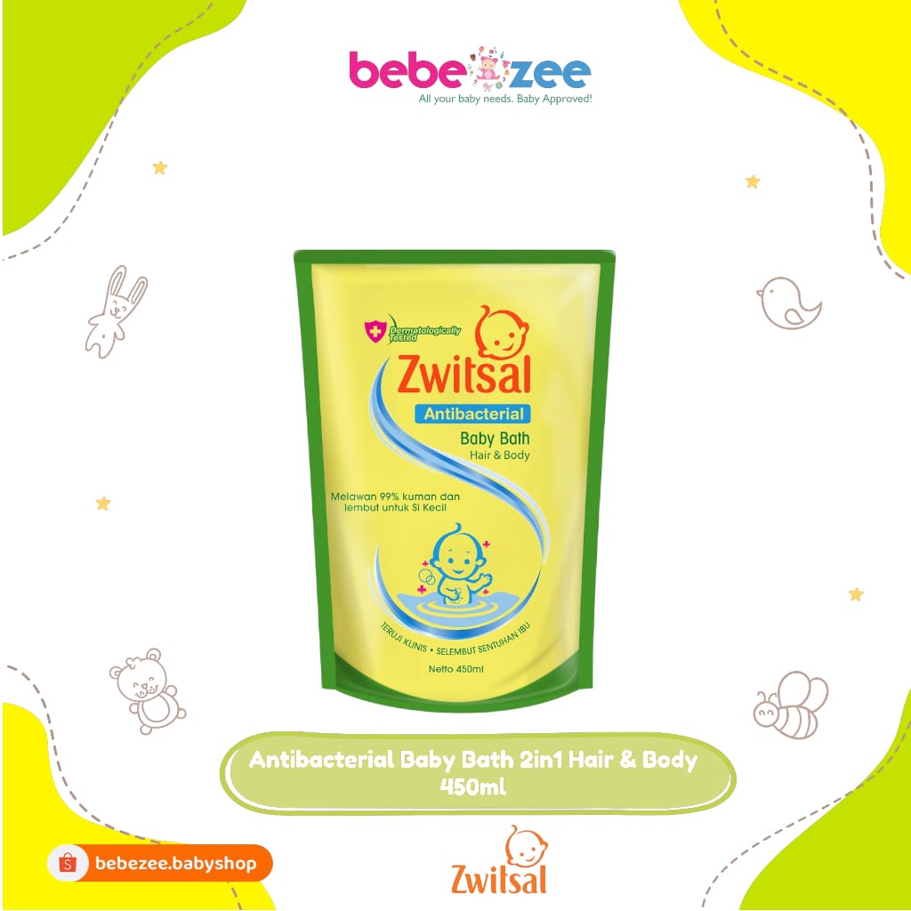 Jual ZWITSAL Natural Baby Bath 2-in-1 Hair & Body Antibacterial Pouch ...