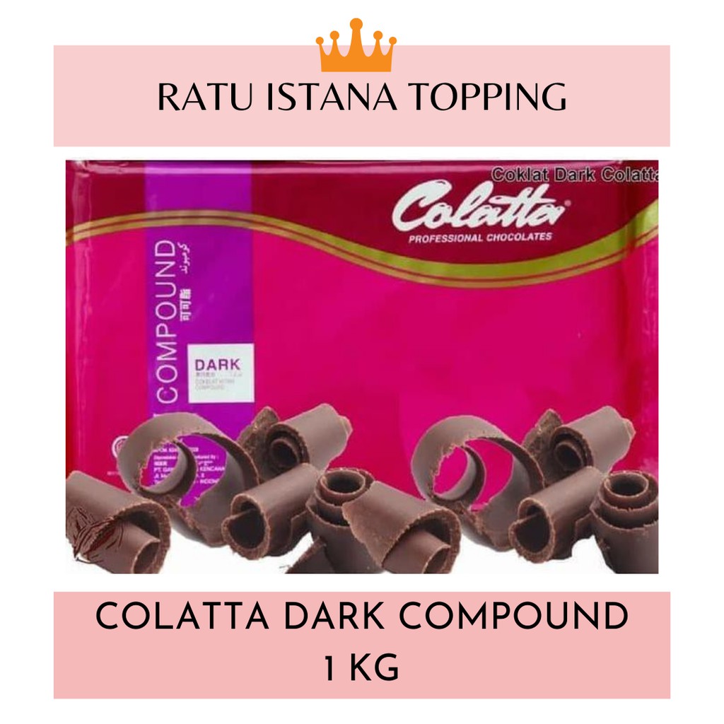 

COLATTA DARK COMPOUND- COKELAT BATANG 1KG-DARK CHOCOLATE-COKLAT BLOK-COKLAT BATANG COLLATA