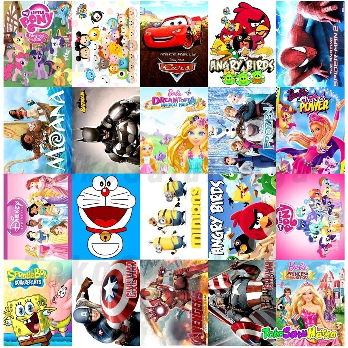 

Stiker Karakter Super Hero Princess Lucu Imut Sticker + Good Quality