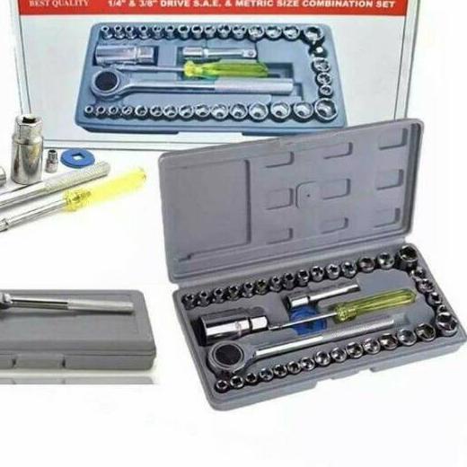 Kunci Sok Aiwa 40 pcs/kunci sok 40 in 1//kunci sok aiwa combination socket wrench set