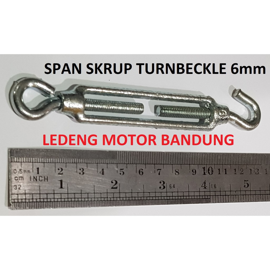 Span Skrup Turnbuckle 6mm Tarikan Jarum Keras Tarik Kawat Sling Baja