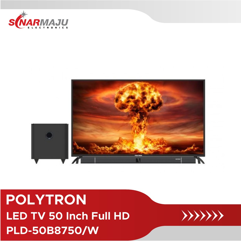 LED TV 50 Inch Polytron Full HD Cinemax Soundbar PLD-50B8750/W