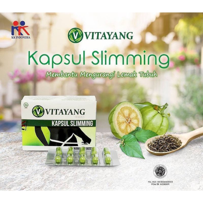 Vitayang Kapsul Slimming Teh Hijau Jati Belanda Gelugur Herbal Alami Untuk Mengatasi Obesitas Dan Kegemukan original KK Indonesia