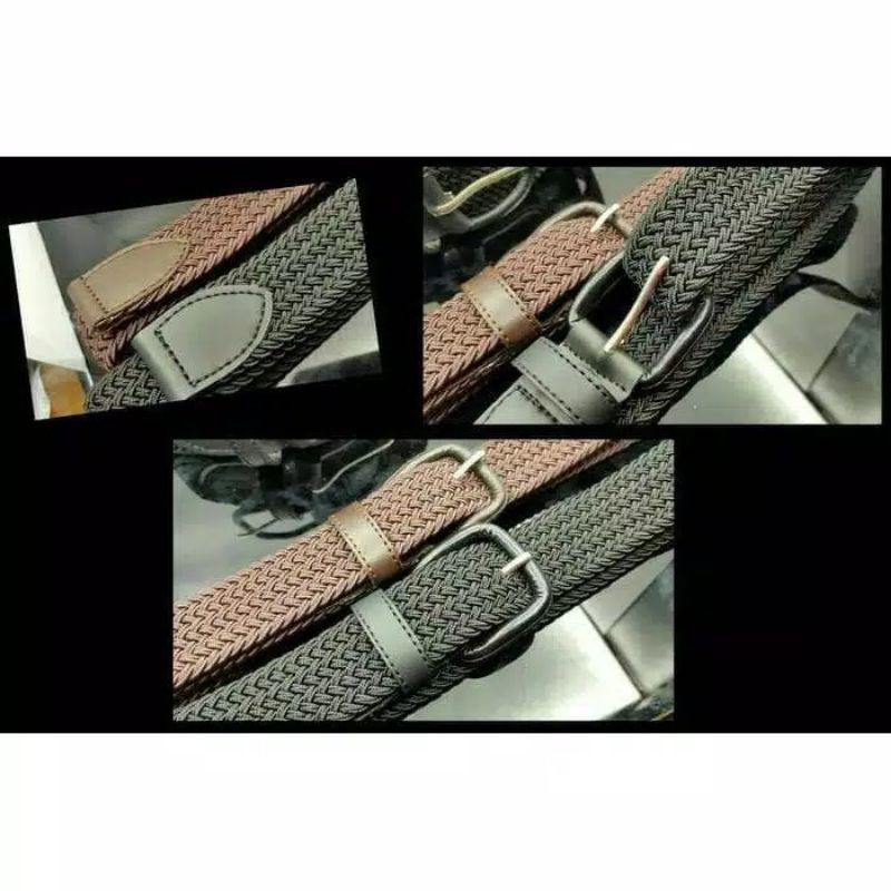 ikat pinggang sabuk gesper karet testan pria