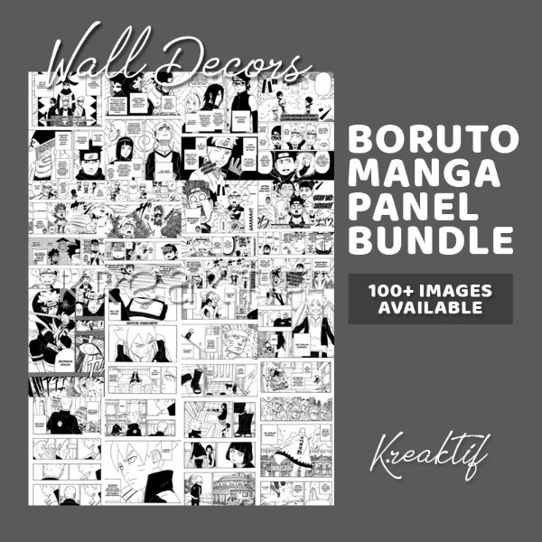 (16PCS) Poster Anime Manga Wall Decor Panel Komik - One Piece Jujutsu Kaisen Black Clover Haikyuu Attack on Titan Demon Slayer Naruto Boruto Tokyo Revengers Shingeki no Kyojin Kimetsu no Yaiba (A6,A5,A4,A3)-Boruto