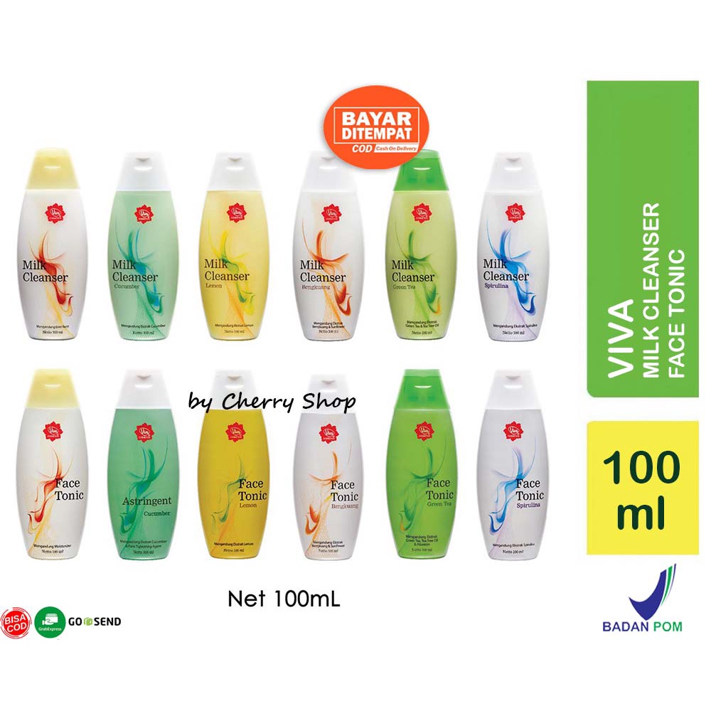 Jual [100ML] [BPOM] VIVA Milk Cleanser dan Face Tonic 100ml AIR MAWAR