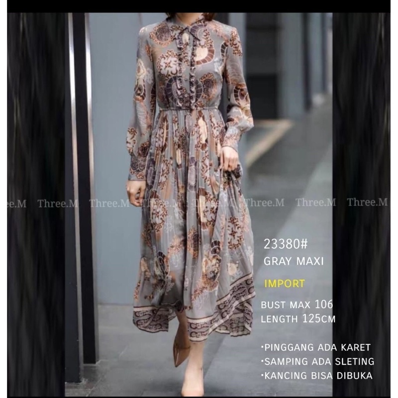 MAXI DRESS IMPORT WANITA ASIA KOREA JEPANG ORIGINAL ZE16