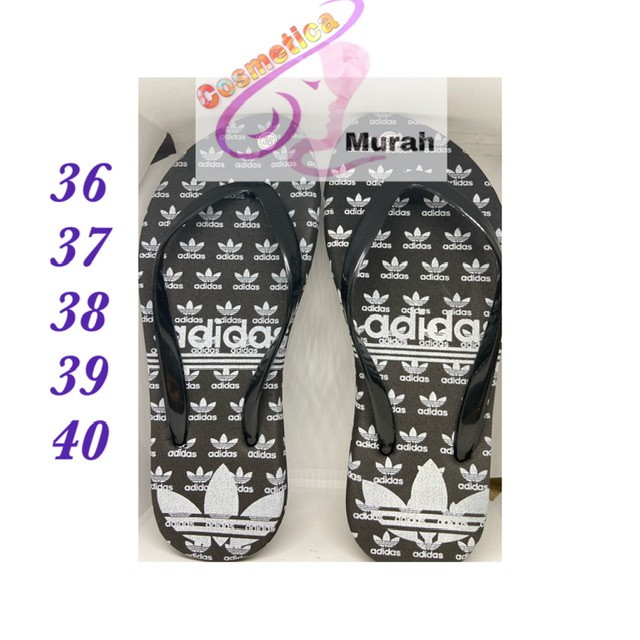 [ hitam ] lengkap nomor // adidas sendal jepit hitam murah // sendal jepit hitam adidas