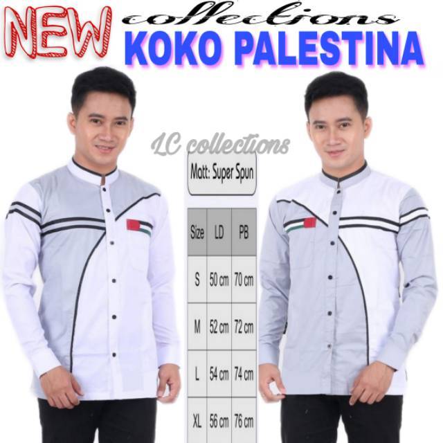 BAJU KOKO PRIA PALESTINA MODERN DESIGN TERLARIS  DAN TERBARU