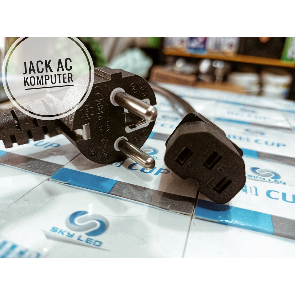 Kabel Ac Komputer + Jack 1,8m Murah Berkualitas