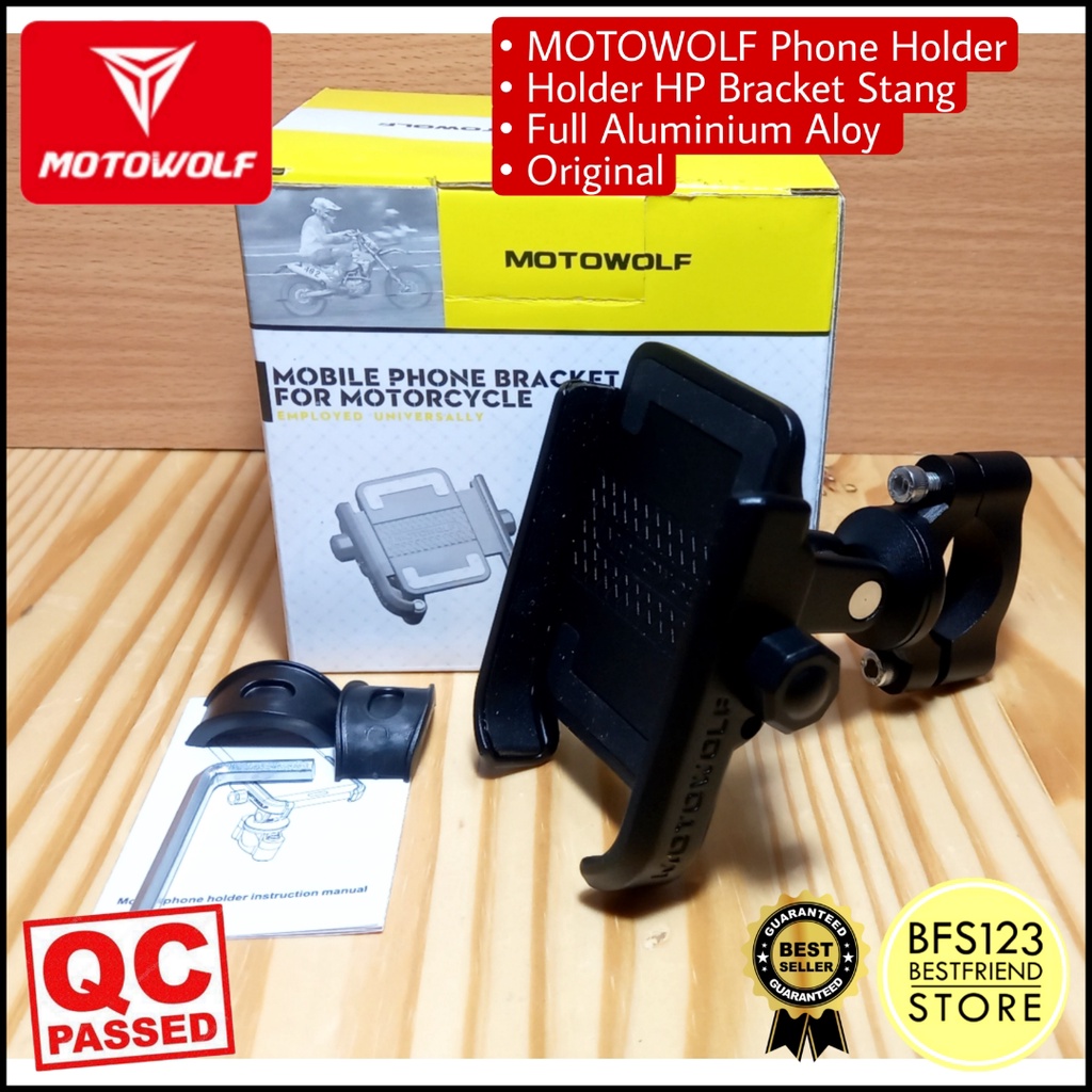 MOTOWOLF Phone Holder Holder HP Bracket Stang Aluminium Aloy Original