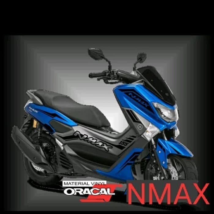SRTIPING CUTTING STICKER NMAX motor biru sticker black1