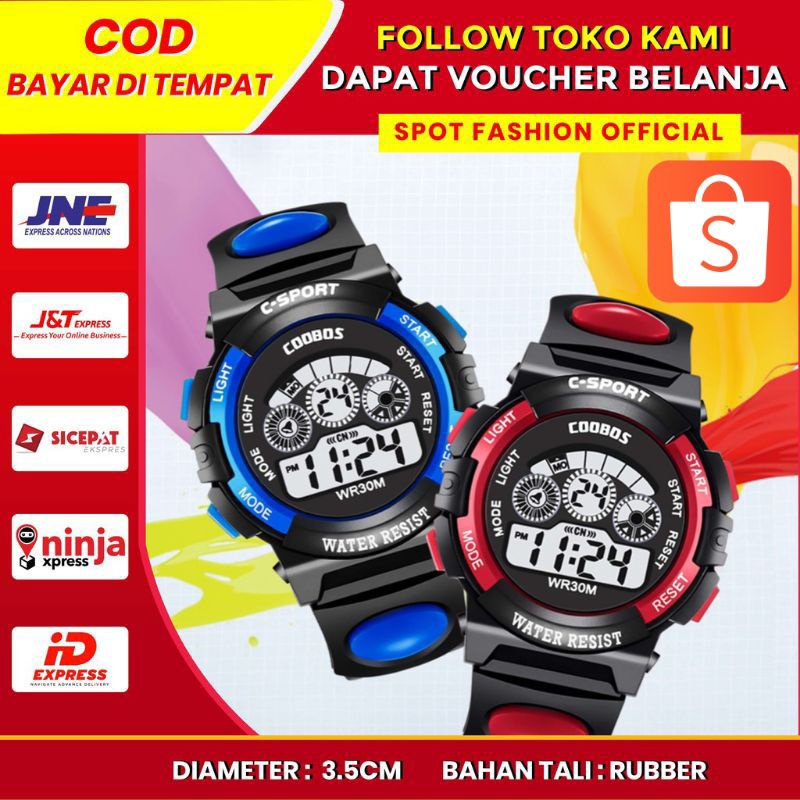 Jam Tangan Sport anak LED Lampu menyala  Terlaris