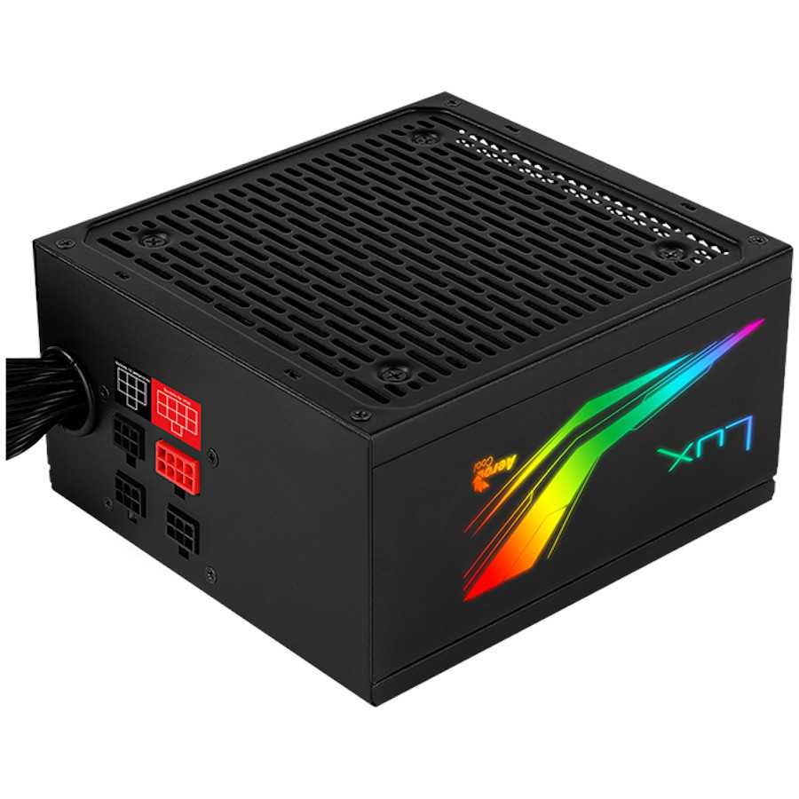 AE Aerocool LUX RGB 650M - 650 Watt 80 PLUS Bronze Modular Gaming PSU - PSU Pure - PSU Komputer - PS