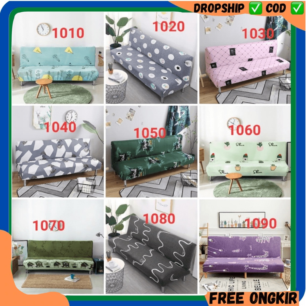 COVER SOFA BED 160-190CM MOTIF 1010-1090